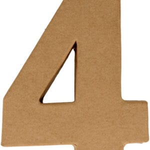 Chiffre 4 papier mâché 15 cm - Artemio