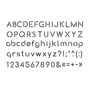 Pochoir alphabet pour carterie 10x15 cm - Artemio