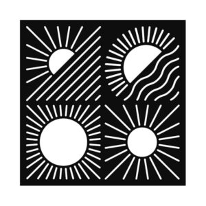 Pochoir soleil 30x30 cm - Artemio