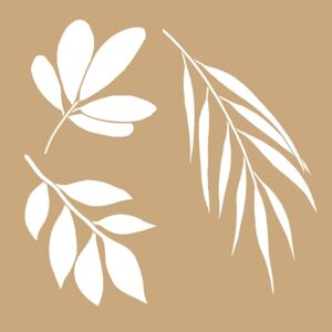 2 pochoirs kraft branches 20x20cm - Artemio