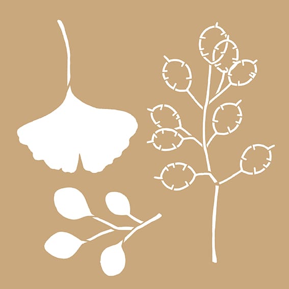 2 pochoirs kraft nature 20x20cm - Artemio