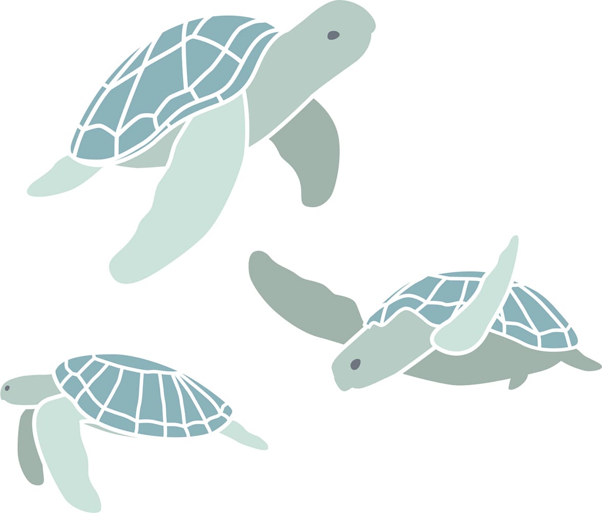 2 pochoirs kraft tortue 20x20cm - Artemio