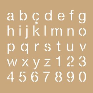 2 pochoirs kraft alphabet 20x20cm - Artemio