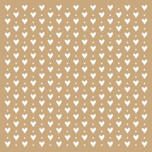 2 pochoirs kraft amour 20x20cm - Artemio
