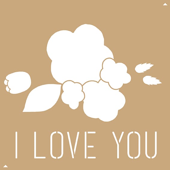 2 pochoirs kraft love 20x20cm - Artemio