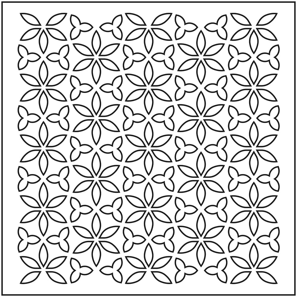 Pochoir blanc marguerites 15x15 cm - Artemio