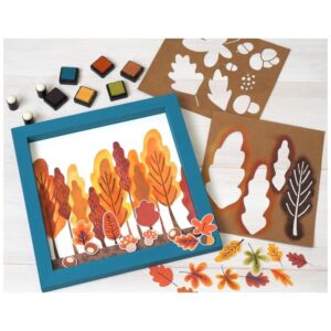 2 pochoirs kraft feuillages 20x20cm - Artemio