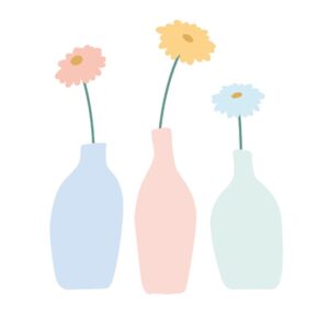 2 pochoirs kraft vases 20x20cm - Artemio