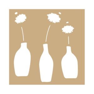 2 pochoirs kraft vases 20x20cm - Artemio