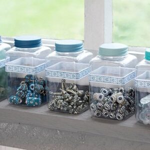 6 pots rangement 4.5x9 cm - plastique - Artemio
