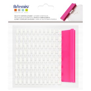 Règle + 88 tampons alphabet - Artemio