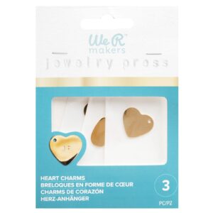 3 heart charms - jewelry press - We R