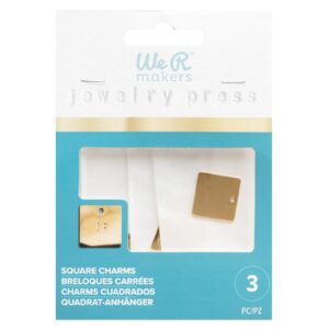 3 square charms - jewelry press - We R