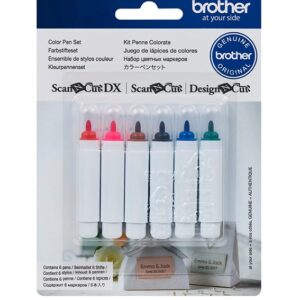 6 stylos encre permanente - ScanNCut - Brother