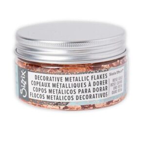 Effectz decorative metallic flakes rose gold - Sizzix
