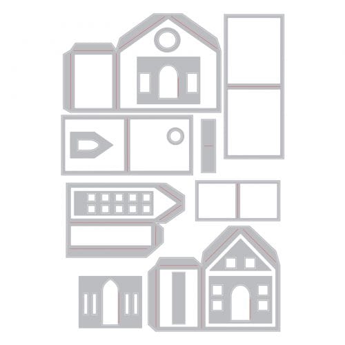 Thinlits die Paper Village - Sizzix