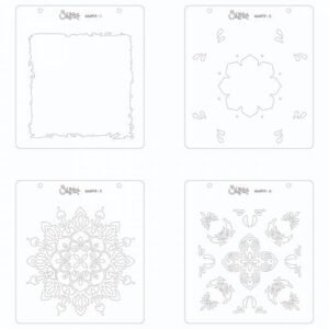 Layered stencil mosaic flowers - Sizzix