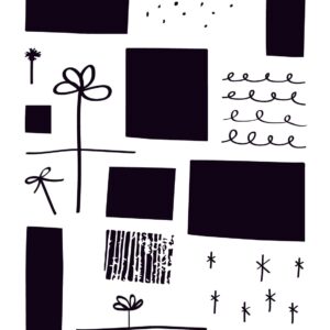 Layered clear stamps giftwrap - Sizzix