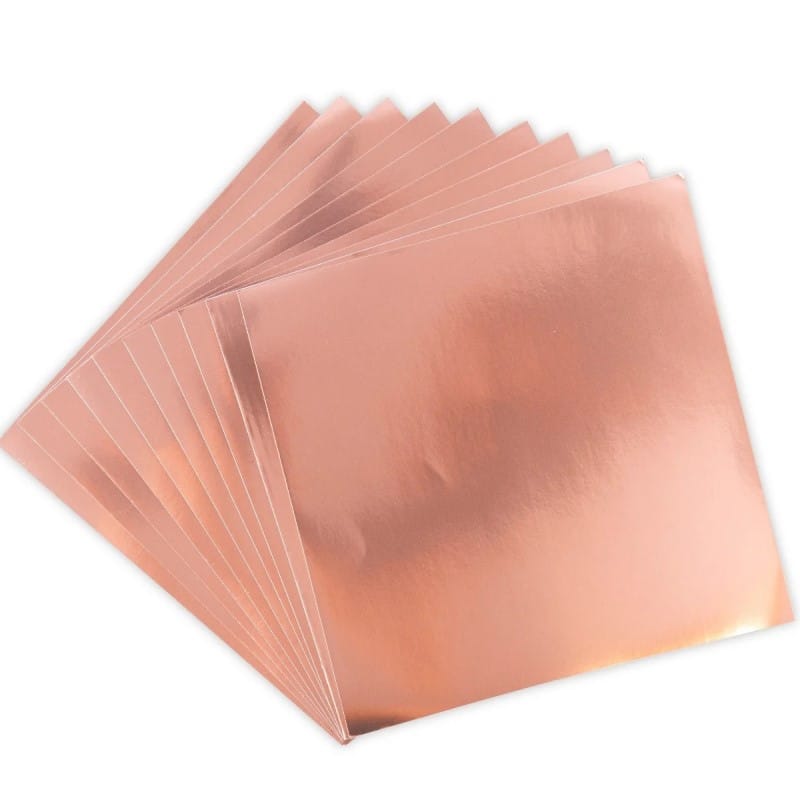 10 aluminium metal sheets rose gold 15x15 cm - Sizzix