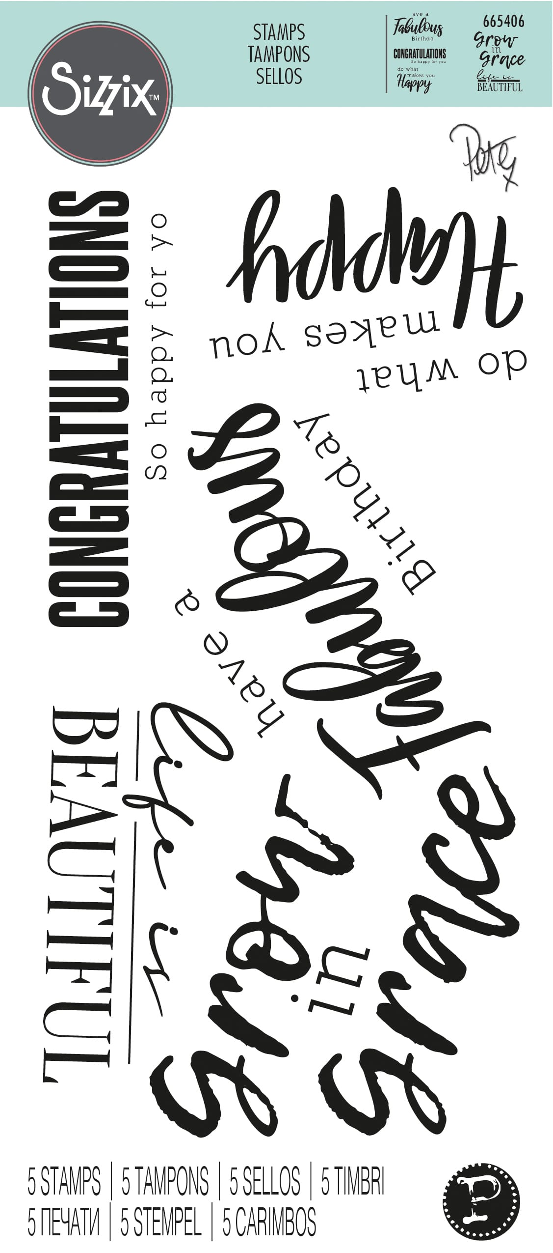 Tampons transparents sunnyside 4- Sizzix