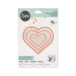 3 shaker panes hearts - Sizzix
