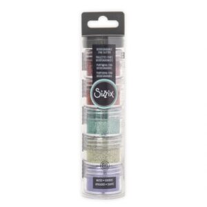 5 biodegradable fine glitter muted  - Sizzix
