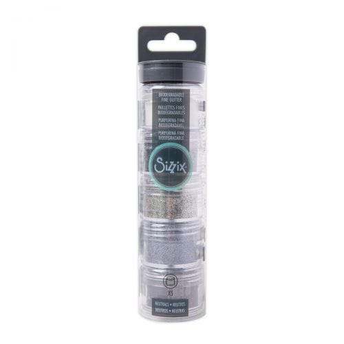 5 biodegradable fine glitter neutral  - Sizzix
