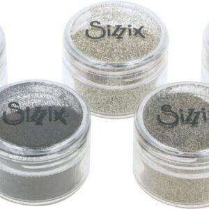 5 biodegradable fine glitter neutral  - Sizzix