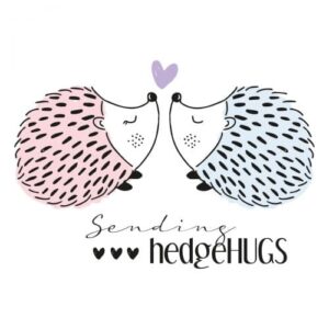 Layered clear stamps hedgehugs - Sizzix