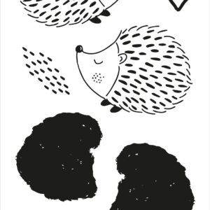 Layered clear stamps hedgehugs - Sizzix