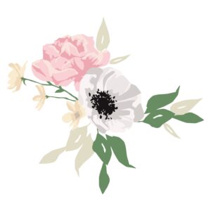 Layered clear stamps watercolor bouquet - Sizzix