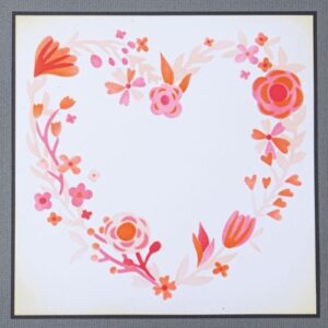 Layered stencil heart wreath - Sizzix