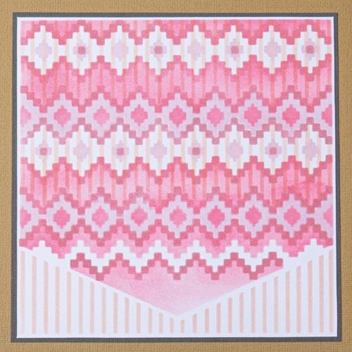 Layered stencil textile - Sizzix