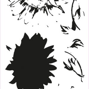 Layered clear stamps sunflower stem - Sizzix