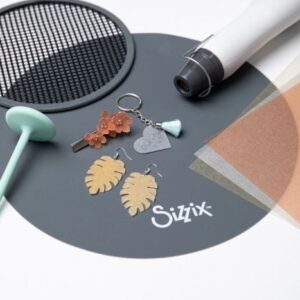 8 sheets metallic shrink plastic silver - Sizzix