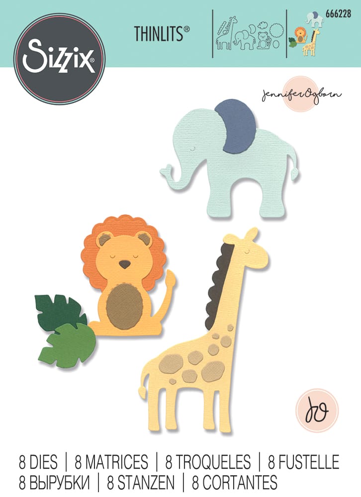 Thinlits die zoo animals - Sizzix