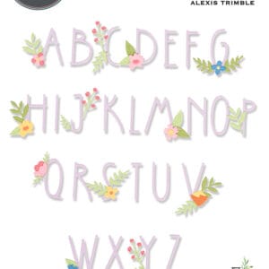 
Thinlits die floral alphabet - Sizzix