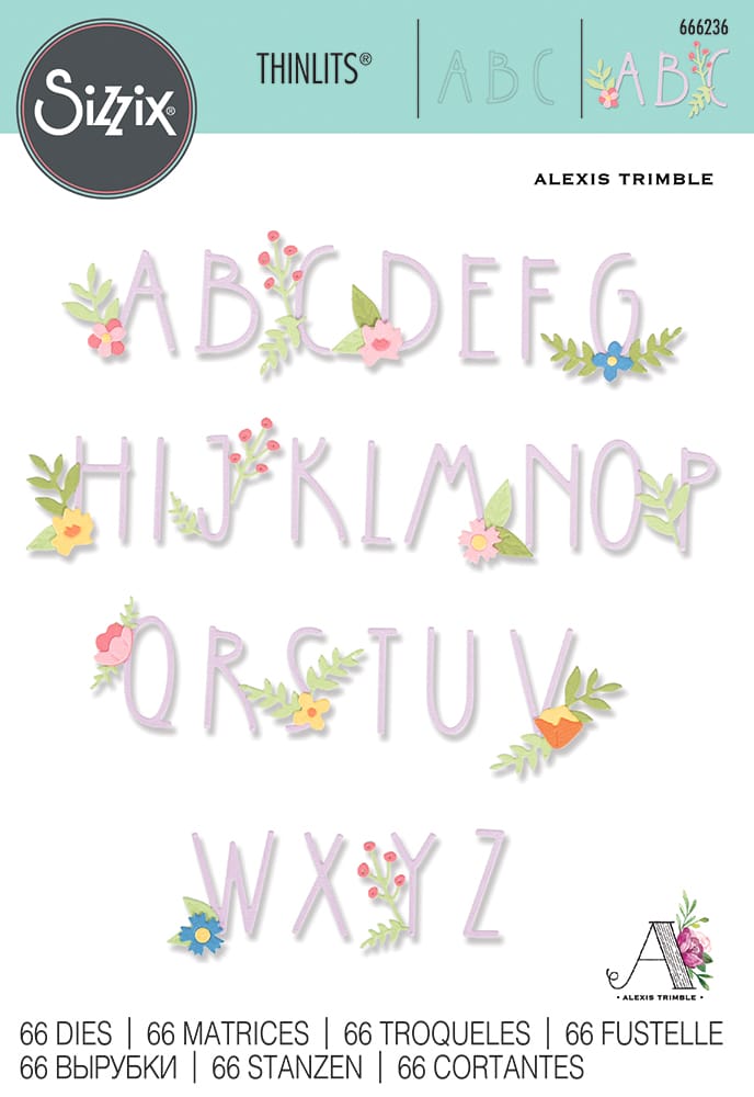 Thinlits die floral alphabet - Sizzix