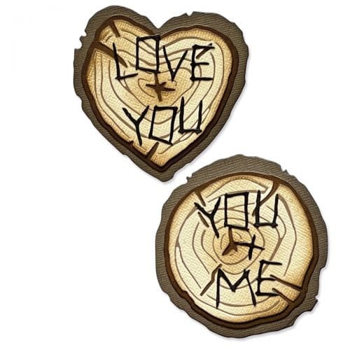 Thinlits die wood slice - Sizzix