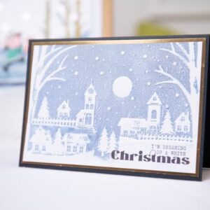 3-D Texture  Fades embossing winter village - Sizzix
