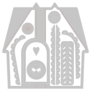 Thinlits die card gingerbread House - Sizzix