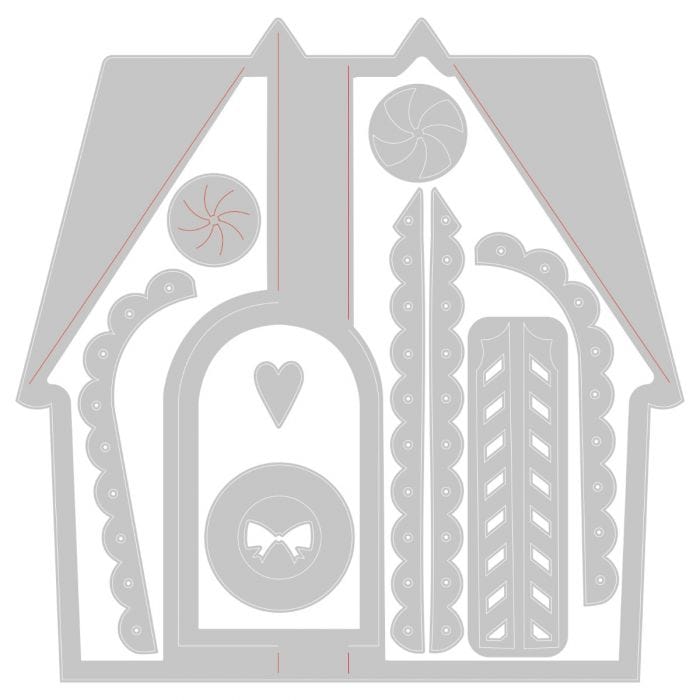 Thinlits die card gingerbread House - Sizzix