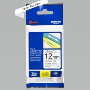 Tape lamined black white 12 mm - P-Touch - Brother