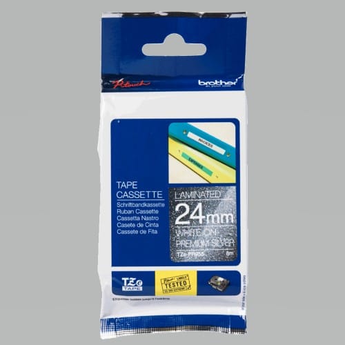 Tape lamined silver white 24 mm - P-Touch - Brother