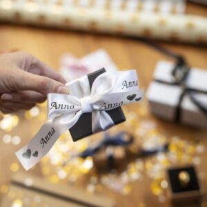 Ribbon tape tissu White  black  24 mm - P-Touch - Brother