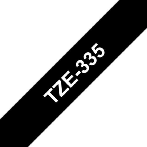 Tape lamined White black 12 mm - P-Touch - Brother
