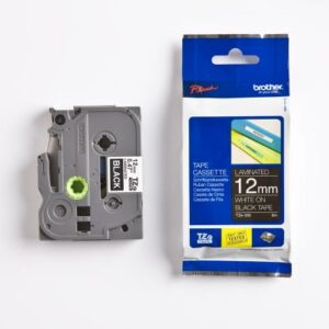 Tape lamined White  black 12 mm - P-Touch - Brother