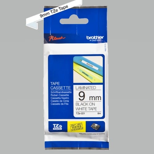 Tape lamined Black white 09 mm - P-Touch - Brother