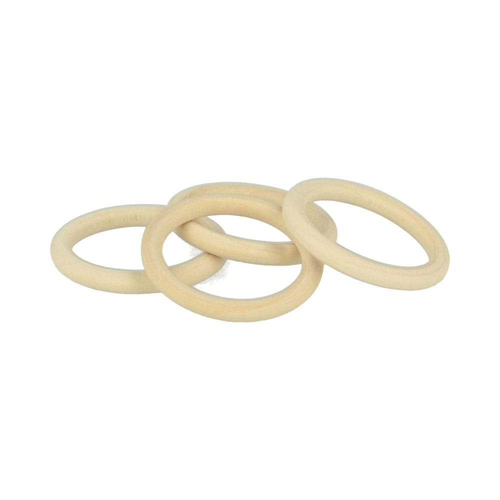 4 anneaux rond bois 48x5.5 mm - Artemio