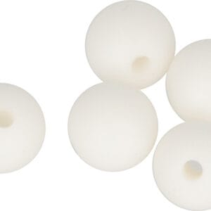 5 perles blanches 10 mm silicone - Artemio